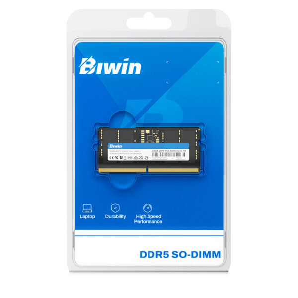 Memoria Biwin SODIMM, 32GB DDR5-5600, 2R*8, CL46, 1.10V, 262 Pin - Imagen 4