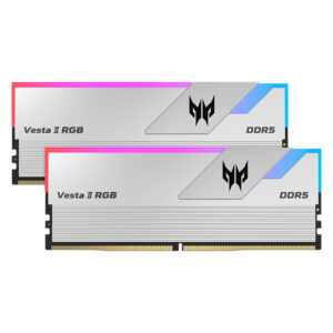 Memoria U-DIMM Predator Vesta II RGB, 32GB (2x16GB) DDR5-6000MHz, PC5-48000, CL32, 1.35V.