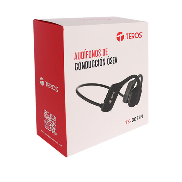 Audífonos de conducción ósea TEROS TE-8077N, bluetooth, negro - Imagen 2