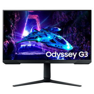 Monitor plano gaming SAMSUNG Odyssey G3, 27" FHD VA, HDMI, Display Port, HAS, negro