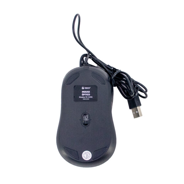 Mouse óptico TEROS TE-1229S, USB, 4 botones, negro - Imagen 3