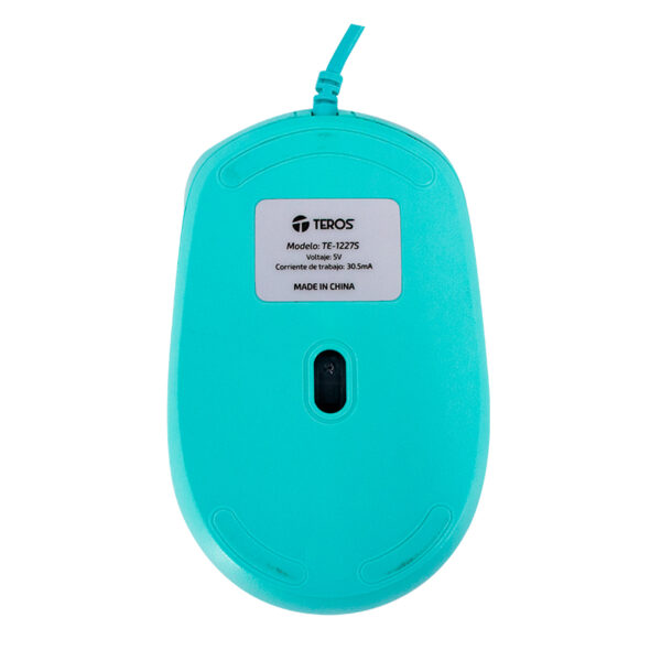 Mouse óptico TEROS TE-1227S, 800-1200-1600 DPI, USB, 4 botones, color verde - Imagen 5