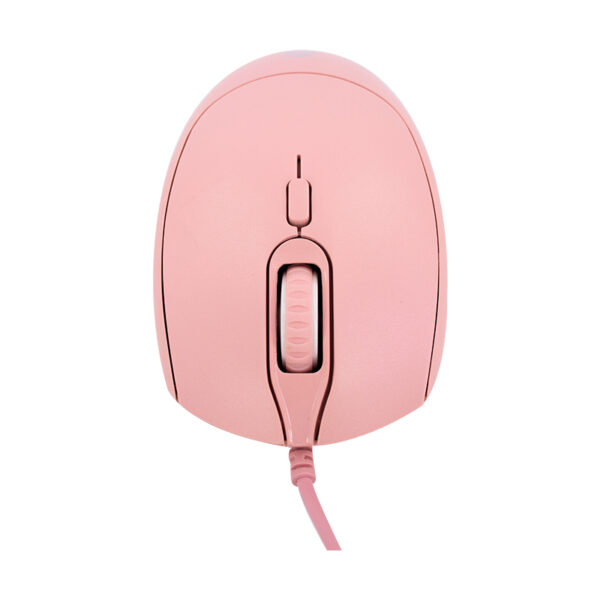 Mouse óptico TEROS TE-1226S, 800-1200-1600 DPI, USB, 4 botones, color rosado - Imagen 3