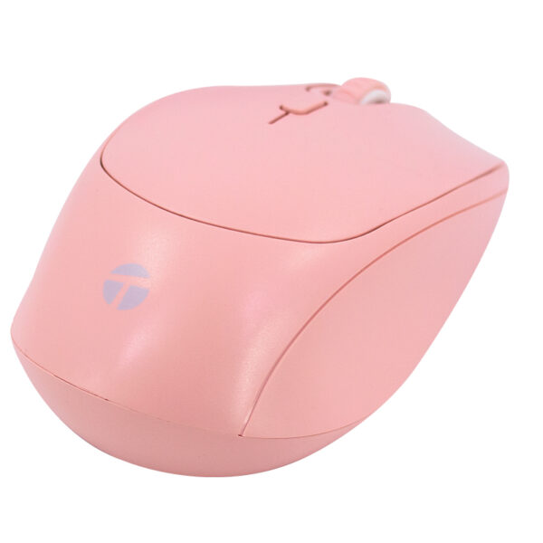 Mouse óptico TEROS TE-1226S, 800-1200-1600 DPI, USB, 4 botones, color rosado - Imagen 2
