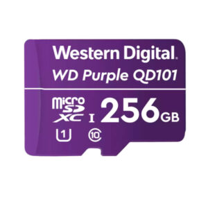 Memoria Flash microSD WD Purple 256GB SC QD101, ideal para Camaras de videovigilancia.