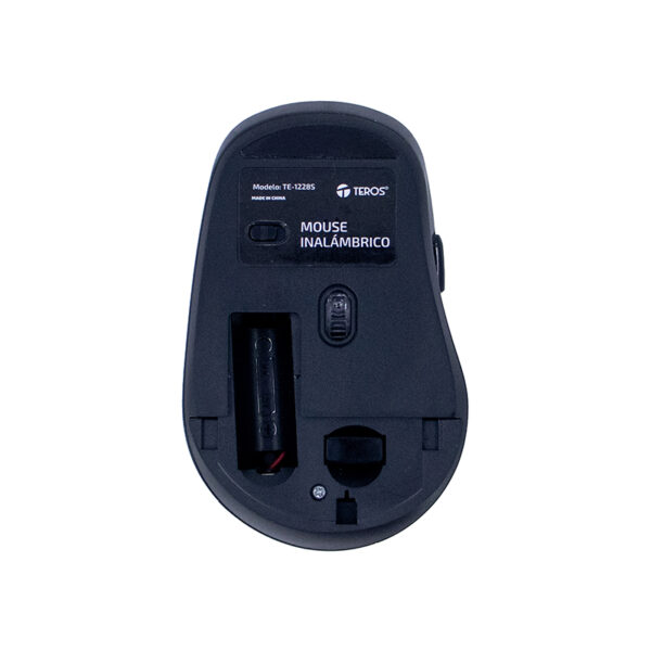 Mouse inalámbrico TEROS TE-1228S, Negro, 6 botones, Receptor USB - Imagen 2