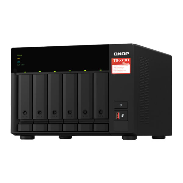 Servidor NAS QNAP TS-673A-8G, Ryzen V1500B 4C/2.2GHz, 8GB RAM SODIMM, Bahias: 6x3.5" SATA - Imagen 3