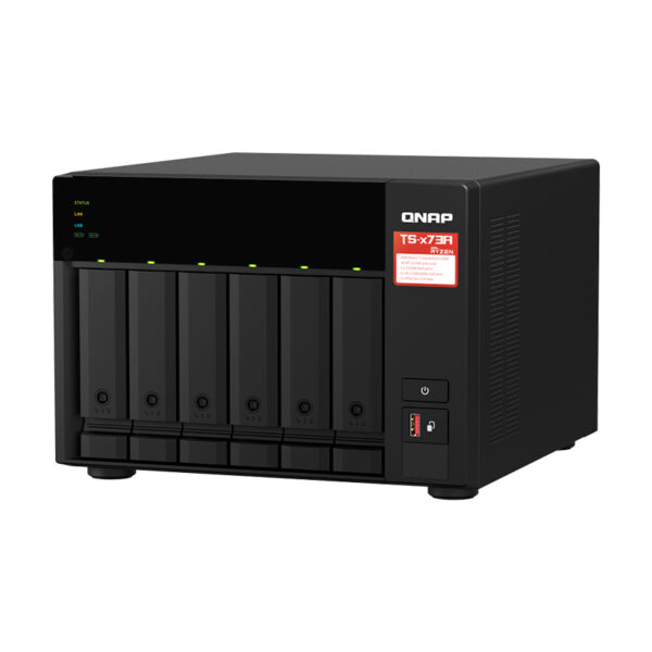 Servidor NAS QNAP TS-673A-8G, Ryzen V1500B 4C/2.2GHz, 8GB RAM SODIMM, Bahias: 6x3.5" SATA - Imagen 4