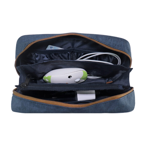 Cartuchera / Estuche / Organizador / Portacables TEROS TE-ACS9017DB, azul marino - Imagen 5