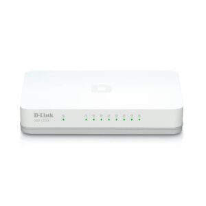 Switch D-Link DGS-1008A, 8 RJ-45 10/100/1000 Mbps, MDI/MDIX, CSMA/CD.