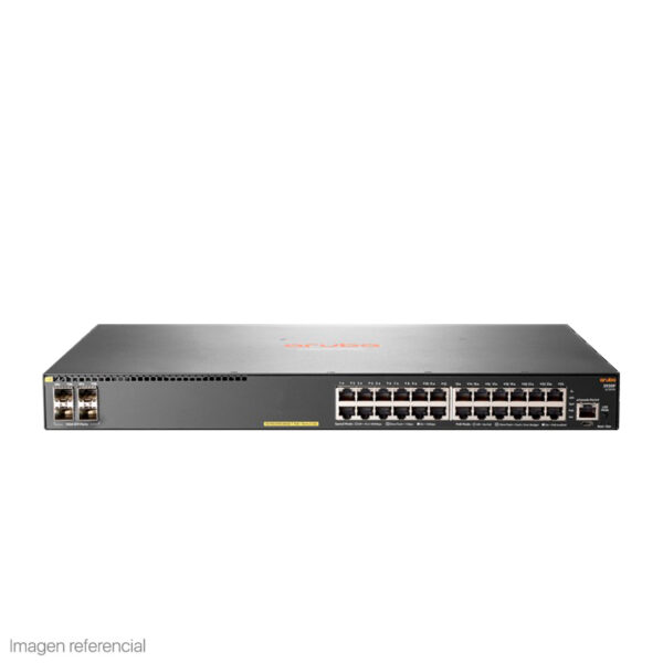 Switch HPE Aruba 2930F, 24 RJ-45 GbE, 4 SFP, PoE. - Imagen 2