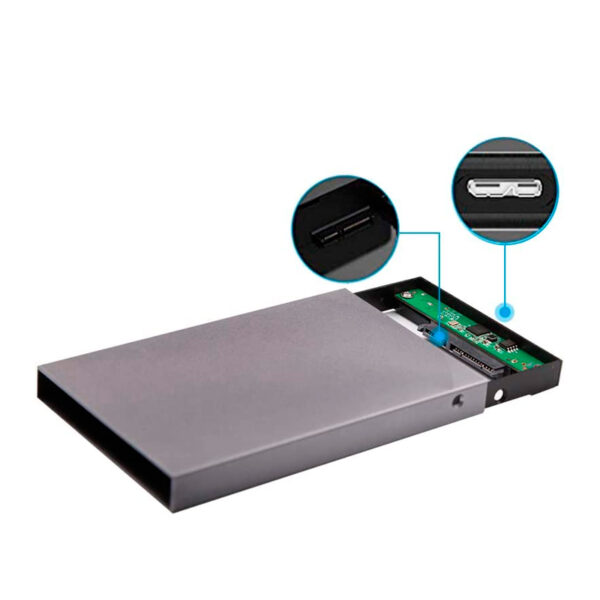 Enclosure SSK de Aluminio, Portatil, USB 3.0-to-SATA (6Gbps), Soporta 2.5" HDD & SSD SATA - Imagen 2