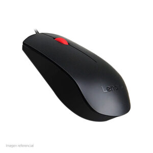 Mouse óptico Lenovo Essential, 1600 dpi, USB, Negro, presentación en caja.