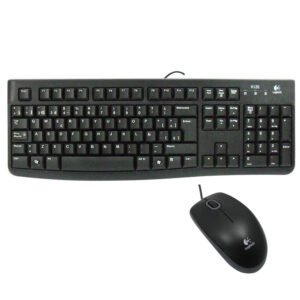 Kit Teclado y Mouse Logitech MK120, USB, Negro.