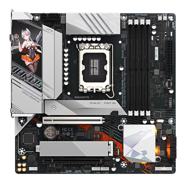 Motherboard Gigabyte B760M AORUS ELITE Wi-Fi 6E Gen 5, Chipset Intel B760, LGA1700, mATX - Imagen 2