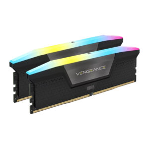 Memoria Ram Corsair Vengeance RGB, 32 GB (2x16GB) DDR5 6400, Color Black, CMH32GX5M2B6400C