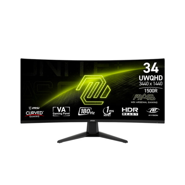 Monitor MSI MAG 346CQ Curvo (1500R) 34 UWQHD (3440 x 1440), HDMI x2 / DP / Headphone-Out