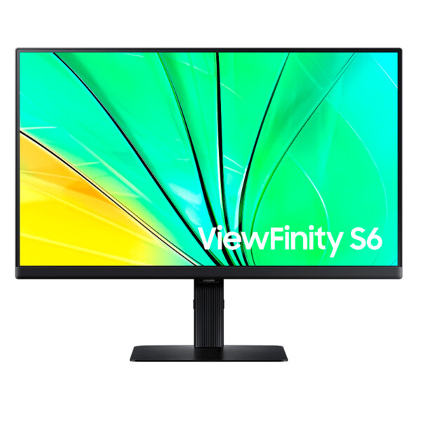 Monitor plano SAMSUNG ViewFinity S6, 24" QHD IPS, HDMI, Display Port, PIVOT, negro