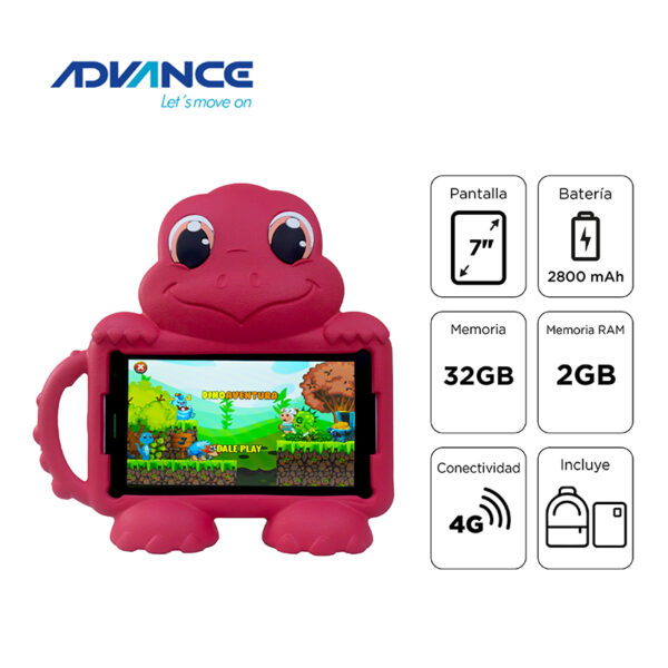Tablet Advance Intro TR8990, 7" IPS 1024x600, Android 14 Go, 4G, Dual SIM, 32GB, RAM 2GB