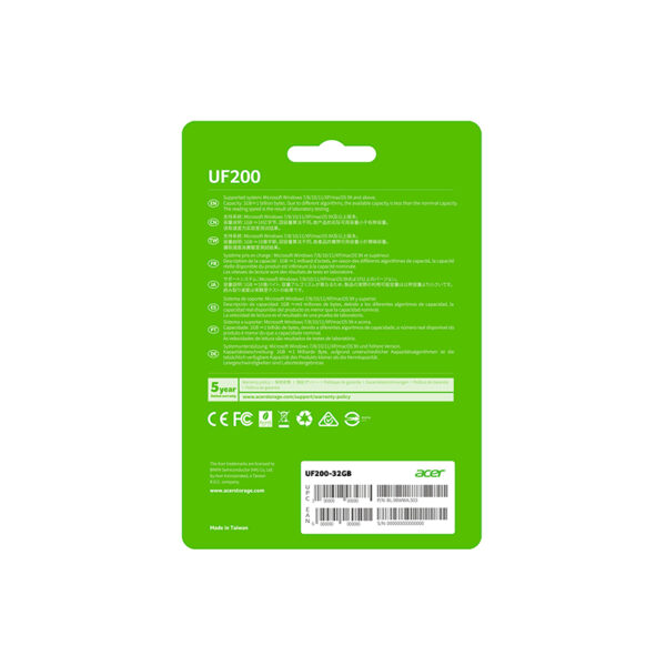 Memoria Flash USB Acer UF200-32GB, Interfaz USB 2.0 - Imagen 3