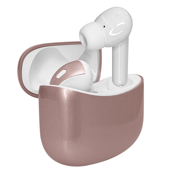 Audífonos TEROS TE-8074GR, Bluetooth, TWS, Rosa/Dorado - Imagen 3