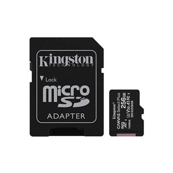 Memoria micro-SD Kingston Canvas Select Plus, 256GB, Incluye Adaptador SD