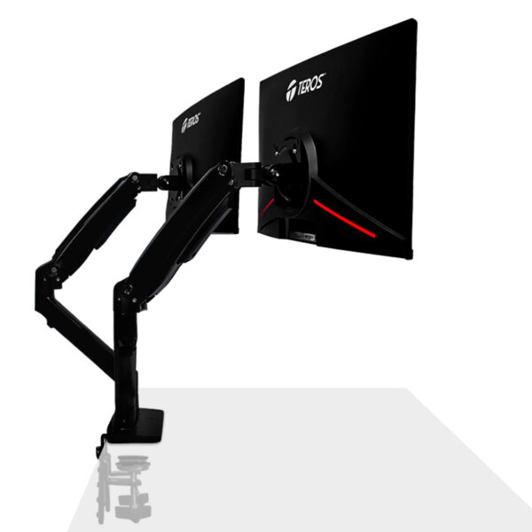 Rack para 2 monitores de 22" a 32" / Brazo soporte TEROS TE-7114 - Imagen 3