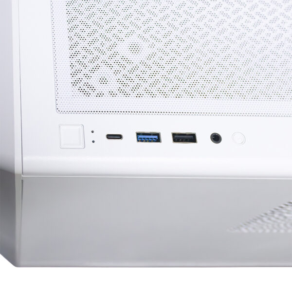 Case gamer TEROS TE-1322G, Mid Tower, USB 3.0 / USB 2.0, audio, ventilador ARGB, blanco - Imagen 4
