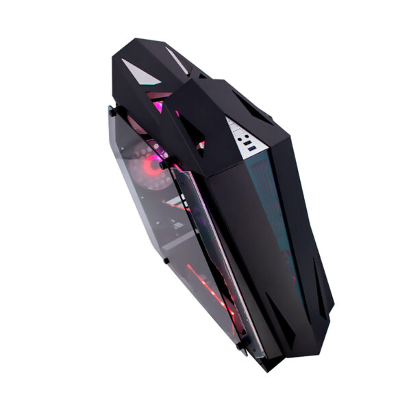 CASE GM MICRO ATX TE1314 BLACK - Imagen 4