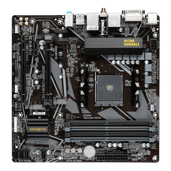 Motherboard Gigabyte B550M DS3H AC (rev. 1.5) Chipset AMD B550, Socket AM4, Micro ATX
