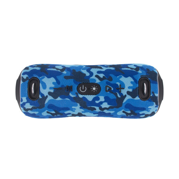 Parlante TEROS Ultra TE-6046BM, BT 5.3, RGB, TWS, color azul militar camuflado - Imagen 4