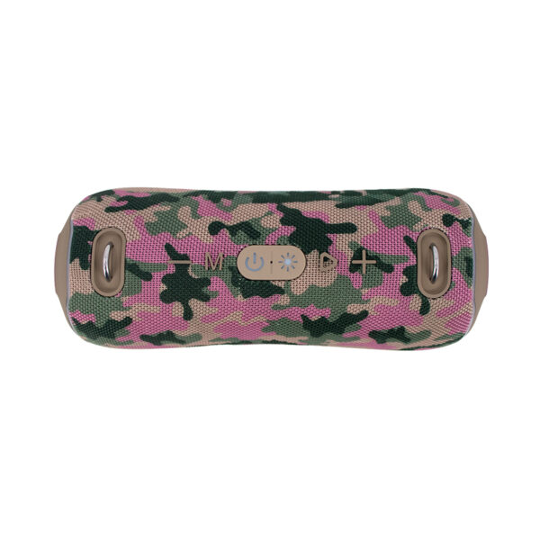 Parlante TEROS Ultra TE-6046M, BT 5.3, RGB, TWS, color marrón militar camuflado - Imagen 2