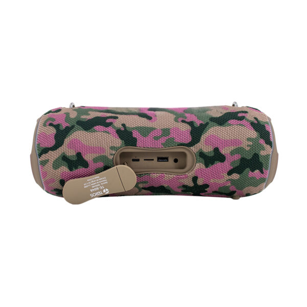 Parlante TEROS Ultra TE-6046M, BT 5.3, RGB, TWS, color marrón militar camuflado - Imagen 3