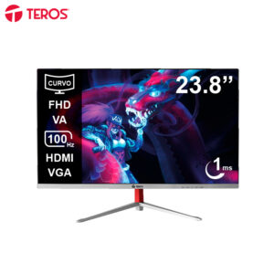 Monitor curvo TEROS TE-2402S 23.8" FHD VA 100Hz 1ms HDMI VGA negro