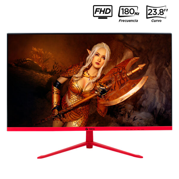 Monitor curvo gaming TEROS TE-2473G 23.8" FHD VA 180Hz 1ms HDMI DP AUDIO OUT USB negro