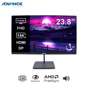 Monitor plano ADVANCE ADV-2454S, 23.8" FHD IPS, HDMI, DP, Audio out, 1ms, 144Hz