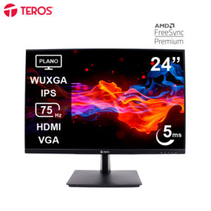 Monitor plano TEROS TE-2419CS 24" WUXGA IPS 75Hz 5ms HDMI VGA negro