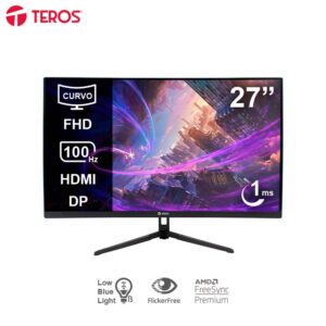 Monitor Teros TE-2732S, 27" VA, 100Hz, 1920x1080, Full HD, HDMI, DP, VESA, FREESYNC