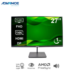 Monitor plano ADVANCE ADV-2755S, 27" FHD IPS, HDMI, DP, Audio out, 1ms, 144Hz