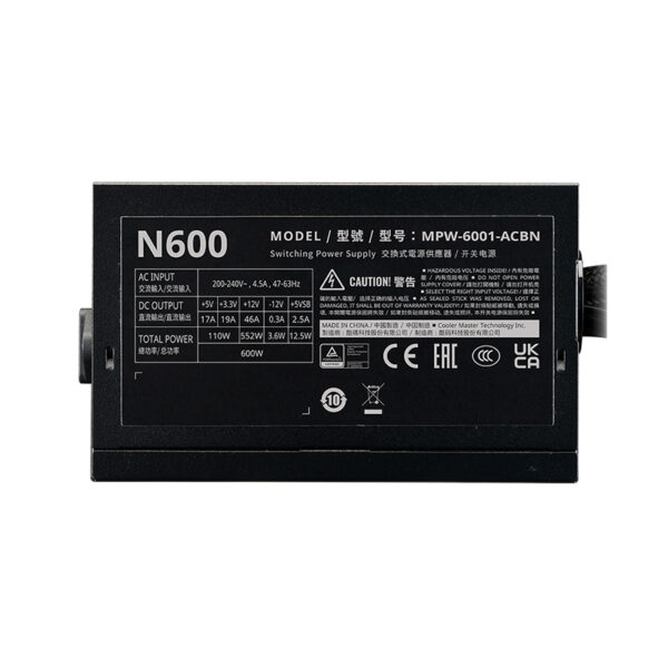 Fuente de alimentación COOLER MASTER ELITE NEX N600, 600W, Formato ATX. - Imagen 4