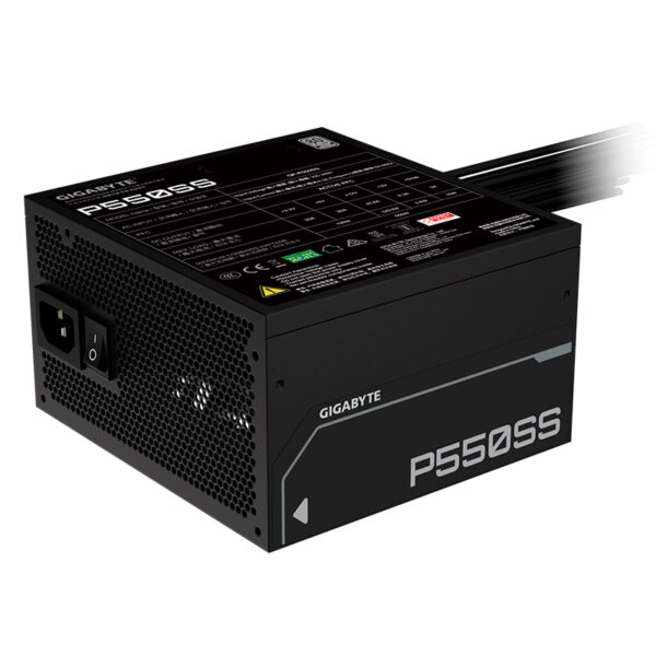 Fuente de alimentación Gigabyte P550SS, 550W, 80 PLUS Silver, Formato ATX.