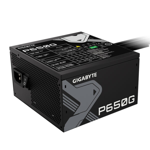 Fuente de alimentación Gigabyte P650G, 650W, 80 PLUS Gold, Formato ATX.
