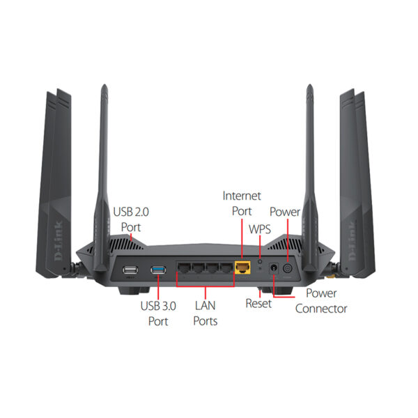 Wifi Router D-Link DIR-X4860 AX4800 Next Generation / 6 Antenas Externas / 2,4/5 GHz - Imagen 2