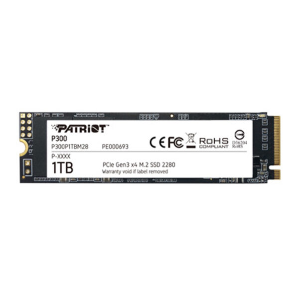 Unidad en estado sólido PATRIOT P300, 512GB, M.2 2280 PCIe Gen3 x4 NVMe 1.3